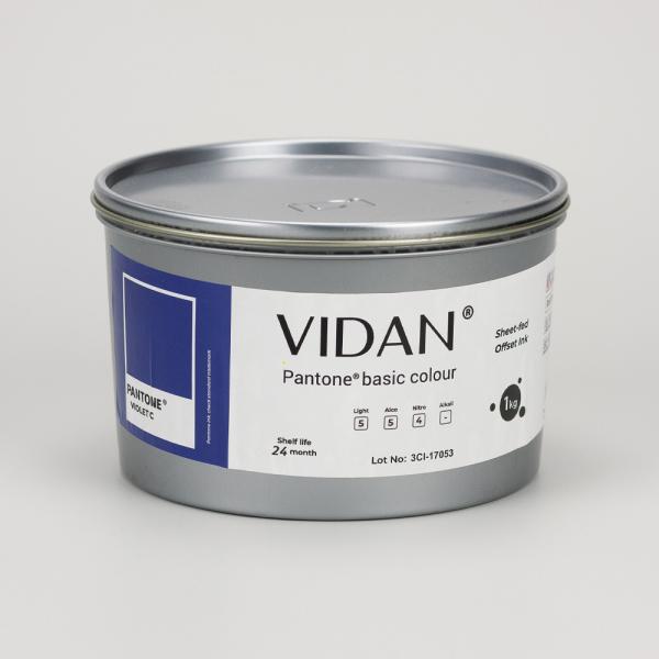 Vidan Pantone Violet C - офсетная краска для листовой печати, 1кг