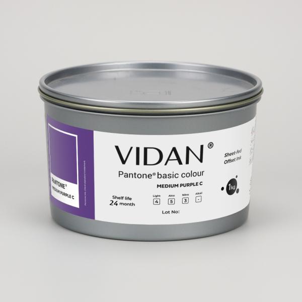 Vidan Pantone Medium Purple C - офсетная краска для листовой печати, 1кг