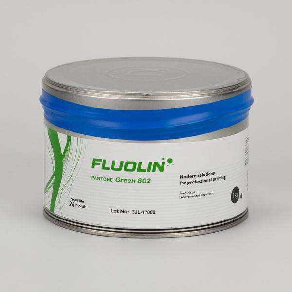 Fluolin 802 C - флуоресцентная краска для офсетной листовой печати зеленая, 1кг 