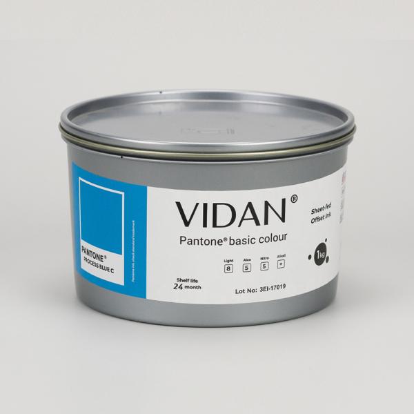 Vidan Pantone Process Blue C - офсетная краска для листовой печати, 1кг