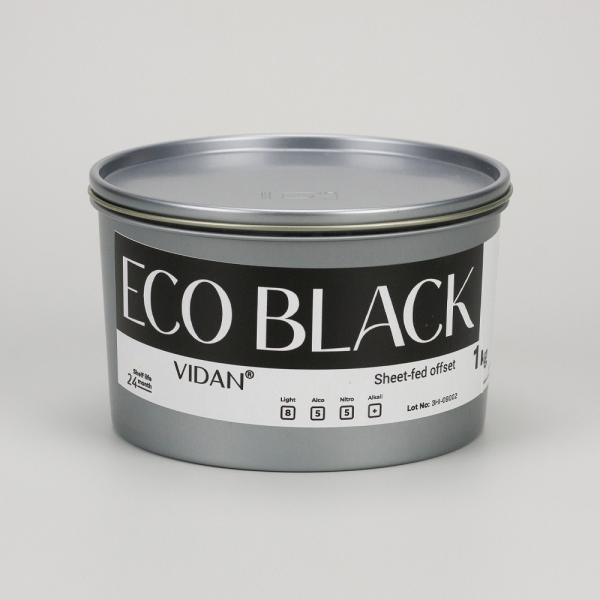 Vidan Eco black - офсетная краска для листовой печати черная, 1кг