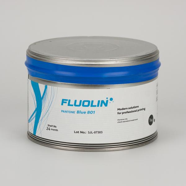 Fluolin 801 C - флуоресцентная краска для офсетной листовой печати синяя, 1кг 