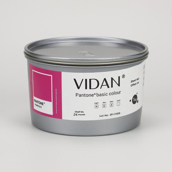 Vidan Pantone Purple C - офсетная краска для листовой печати, 1кг